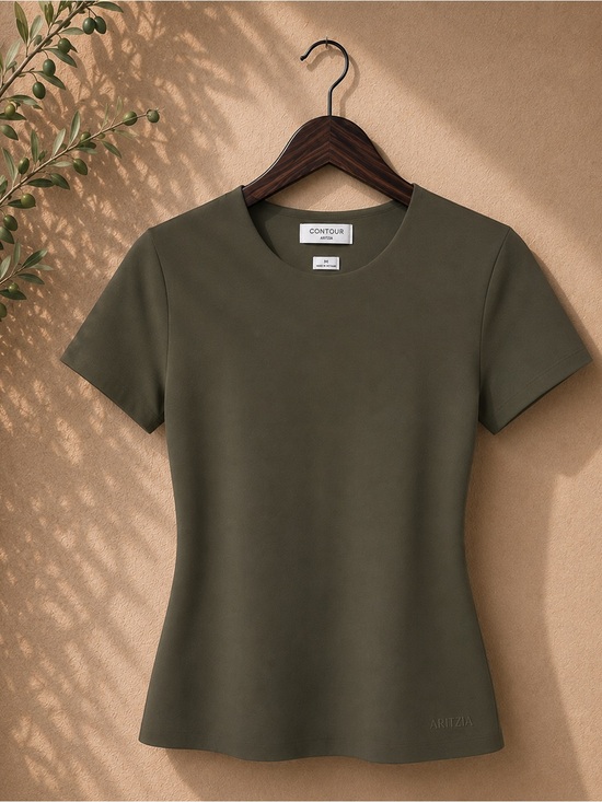 Aritzia Tops - ARITZIA | Original Contour Marvel Crew T-Shirt | Olive Green | M